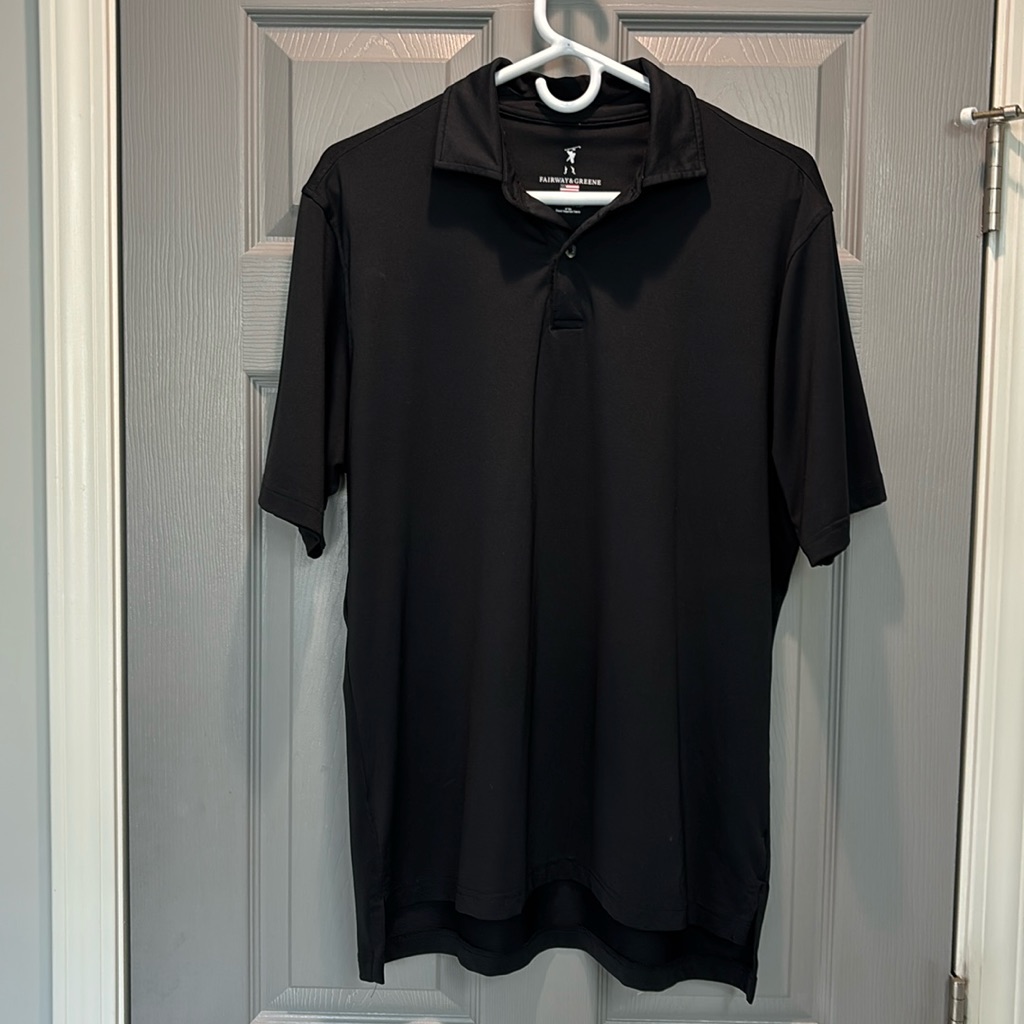 Fairway  Greene Mens Large Black Polo